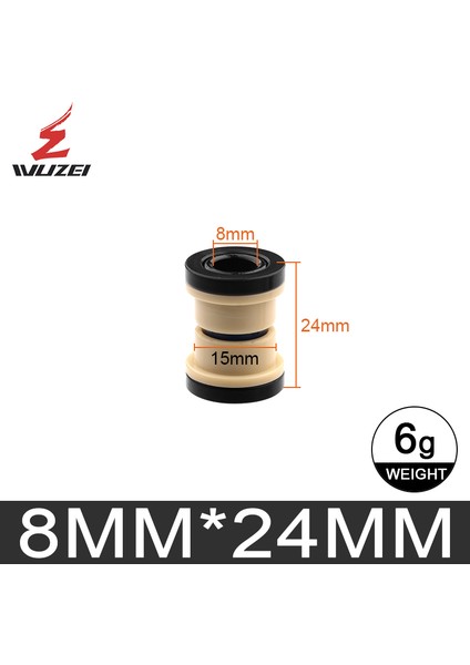 8X24MM Tarzı Mtb Arka Şok Emici Yatağı 8xmm Alüminyum Alaşım Bisiklet Du Yüzük Fox Rockshox Için (Yurt Dışından)