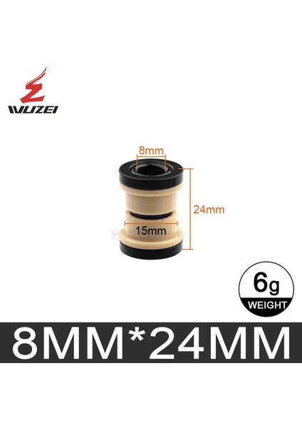 8X24 Tarzı Mtb Arka Şok Du Bushing Halkası 8mm Alüminyum Alaşımlı Du Halka Fox Rockshox Dağ Bisikleti Şok Parçaları Için (Yurt Dışından)