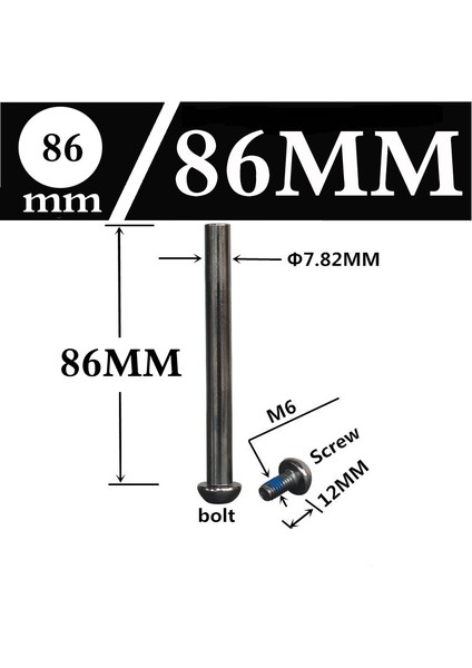 86 mm 1 Adet Stil E-Bisiklet Bisiklet Şok Emicileri Somun ve Civata Vida M6&φ8 Scooter Paten Aksesuarları (Yurt Dışından)
