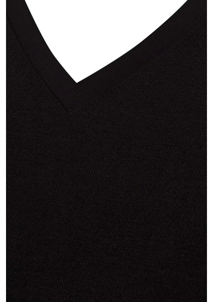 Star 206 Modal Yarım Kol V-Yaka T-Shirt Atlet
