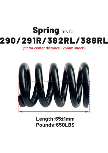 65-650LBS Tarzı Tayvan Exa R ve Dnm DV-22&DV-22AR Scooter Bisiklet Arka Amortisör Özel Yay 30.4×65MM (Yurt Dışından)