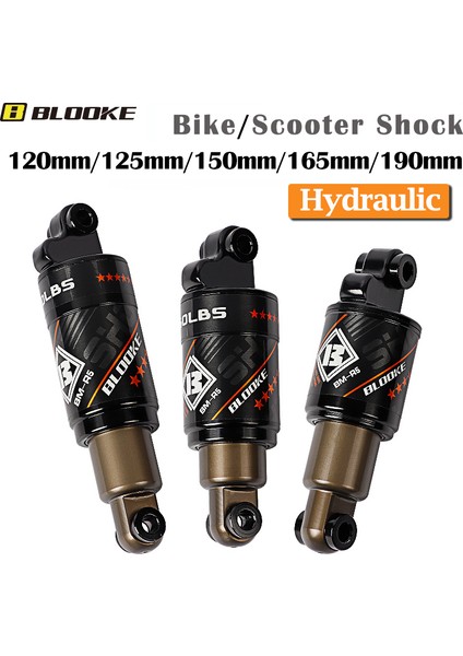 120 mm 550 Lbs Stili Blooke Bm-R5 Hidrolik Arka Ön Amortisörler Tb Bisiklet Kindshock Dağ Bisikleti M365 Kugoo Scooter Için (Yurt Dışından) fiyatları