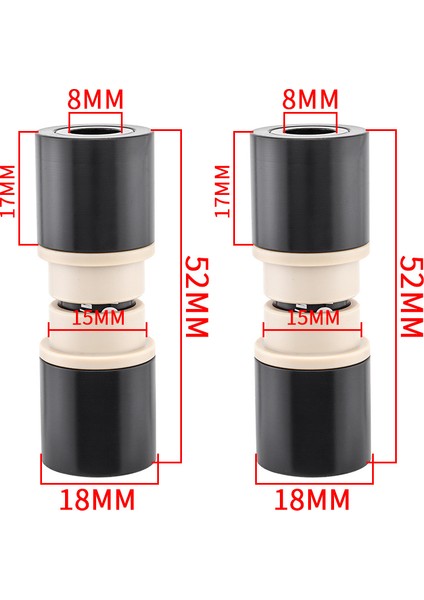 52MM-2 Tarzı Muqzı Mtb Arka Şok Mafsalı Iç Çap 8mm Dağ Bisikleti Şok Emici Montaj Parçaları (Yurt Dışından)