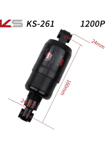 KS-261 160MM Stili Ks Şok Emici Mtb Bisiklet Yüksek Pound Yay Arka Amortisör Katlanır Bisiklet Elektrikli Scooter Sönümleyici P (Yurt Dışından)