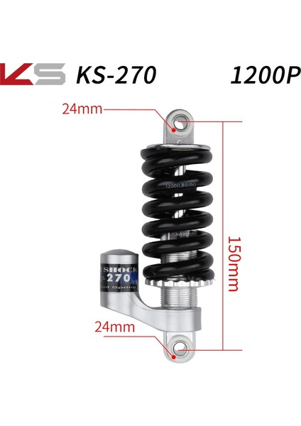 KS-261 160MM Stili Katlanır Bisiklet Elektrikli Scooter Ks Şok Emici Mtb Bisiklet Arka Amortisör P Yüksek Poundlu Yay Sönümleyici (Yurt Dışından) fiyatları