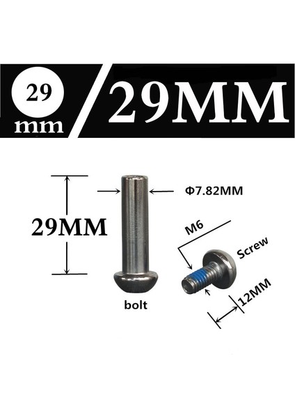 29 mm 1 Adet Stil M6&φ8 Scooter Paten Elektrikli Bisiklet Amortisör Civata Somun Aksesuarları (Yurt Dışından)