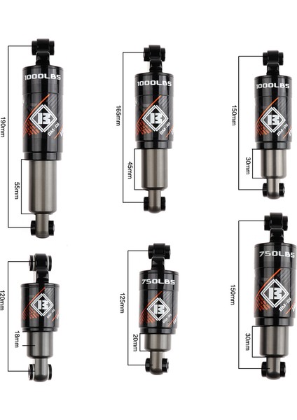 150 mm 1000 Lbs Stili Blooke Bm-R5 Hidrolik Arka Ön Amortisörler Tb Bisiklet Kindshock Dağ Bisikleti M365 Kugoo Scooter (Yurt Dışından) indirimleri