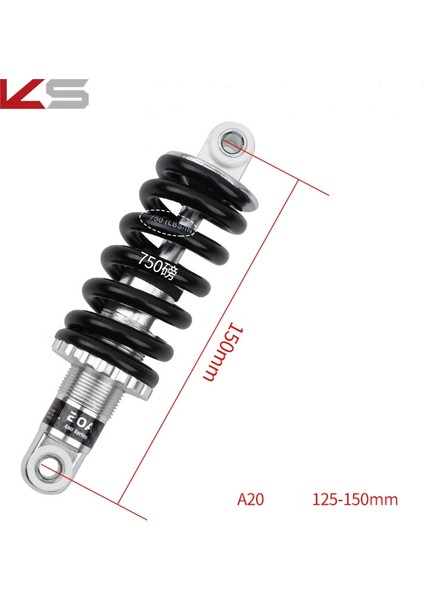 KS-258 150MM 750P Tarzı Ks Yaylı Amortisör Dağ Bisikleti Arka Şoklar mm Katlanabilir Bisiklet Elektrikli Scooter Şok Emici (Yurt Dışından) fırsatları