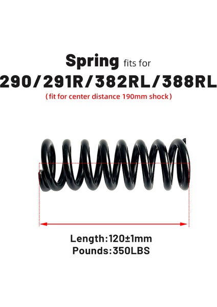 120MM-350LBS Tarzı Bisiklet Şok Emici Bahar F R Ks Amortisör Ayarlanabilir Arka Darbe Dağ Bisikleti Dh Cx Mtb Elektrikli Scooter Motocycles (Yurt Dışından)