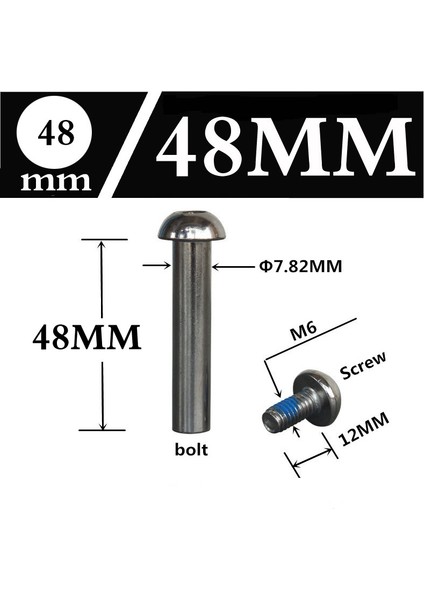 48 mm 1 Adet Stil E-Bisiklet Bisiklet Şok Emicileri Somun ve Civata Vida M6&φ8 Scooter Paten Aksesuarları (Yurt Dışından)