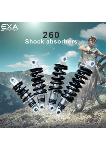 260-190-650LBS Stili Exa Form 260 Bisiklet Arka Şok Emici Lityum Elektrikli Bisiklet Yükseltilmiş Ultimate Scooter Arka Şok Emici (Yurt Dışından) fiyatları