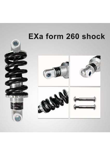 260-190-650LBS Stili Exa Form 260 Bisiklet Arka Şok Emici Lityum Elektrikli Bisiklet Yükseltilmiş Ultimate Scooter Arka Şok Emici (Yurt Dışından) modelleri