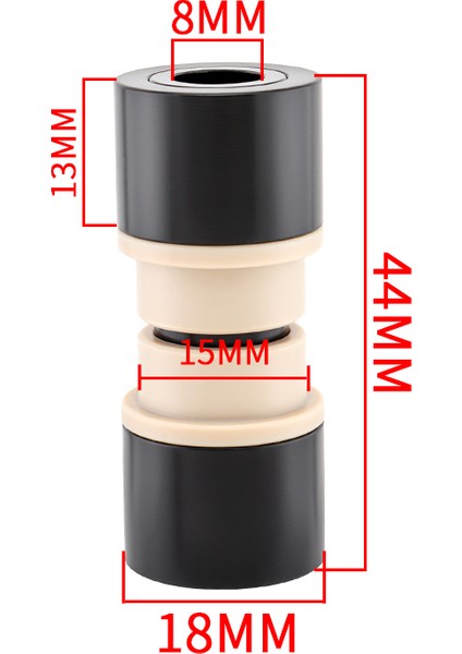 44MM Tarzı Muqzı Mtb Arka Şok Mafsalı Iç Çap 8mm Dağ Bisikleti Şok Emici Montaj Parçaları (Yurt Dışından)
