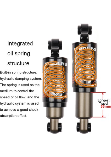 165 mm 1000 Lbs Stili M365 Kugoo Scooter ve Dağ Bisikleti Için Blooke Hidrolik Arka Ön Şok Emiciler Tb Bisiklet Süspansiyonu (Yurt Dışından) modelleri