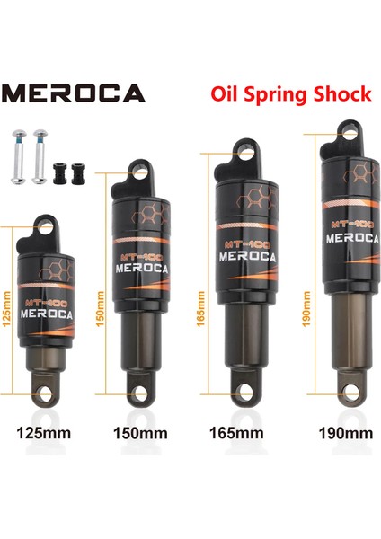 190 mm x 1000 Lbs Stili Meroca Mtb Bisiklet Arka Şok Emici mm Elektrikli Scooter Şok Emici Dağ Bisikleti Yağ Bahar Şok Emici (Yurt Dışından) fiyatları