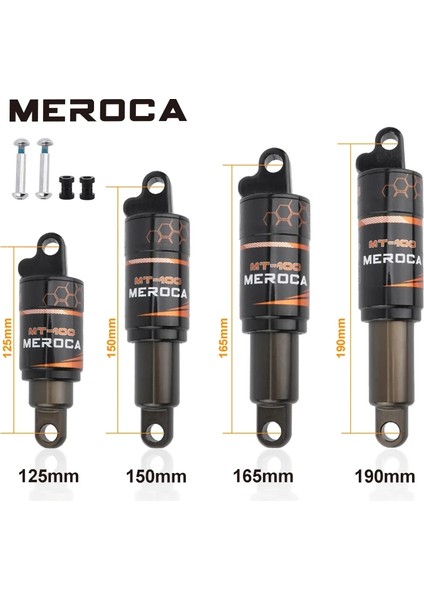 190 mm x 1000 Lbs Stili Meroca Mtb Bisiklet Arka Şok Emici mm Elektrikli Scooter Şok Emici Dağ Bisikleti Yağ Bahar Şok Emici (Yurt Dışından) modelleri