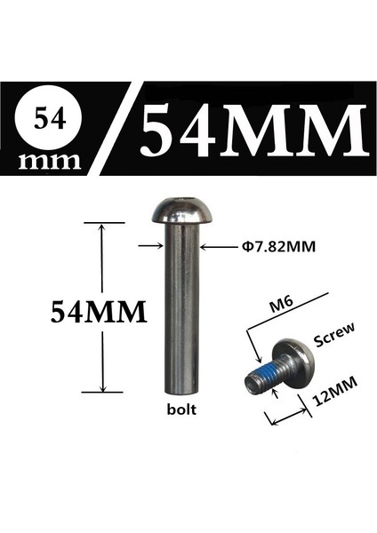 54 mm 1 Adet Stil E-Bisiklet Bisiklet Şok Emicileri Somun ve Civata Vida M6&φ8 Scooter Paten Aksesuarları (Yurt Dışından)
