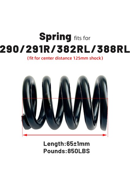 65MM-850LBS Stili Dnm Dv-22 DV-22AR Scooter Bisiklet Arka Şok Emici Özel Yay 65MM (Yurt Dışından)