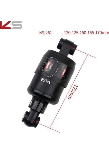 KS-258 160MM 850P Stili Ks Yaylı Amortisör Dağ Bisikleti Arka Şoklar mm Katlanabilir Bisiklet Elektrikli Scooter Şok Emici (Yurt Dışından) modelleri