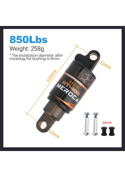 190MM 1000BS 372G Tarzı Bisiklet Arka Şok Emici mm Elektrikli Scooter Şok Emici Dağ Bisikleti Yağ Yay Şok Emici (Yurt Dışından) fırsatları