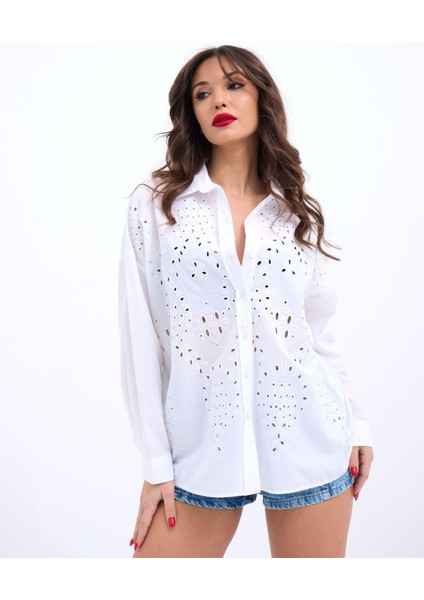 7034 Gömlek-Beyaz