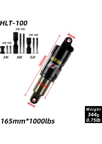 185 mm x 1000 Lbs Stili HTL-100 Dağ Bisikleti Arka Şokları Lbs Alüminyum Alaşım Yay Şok E-Bisiklet Kar Motoru Için (Yurt Dışından) modelleri