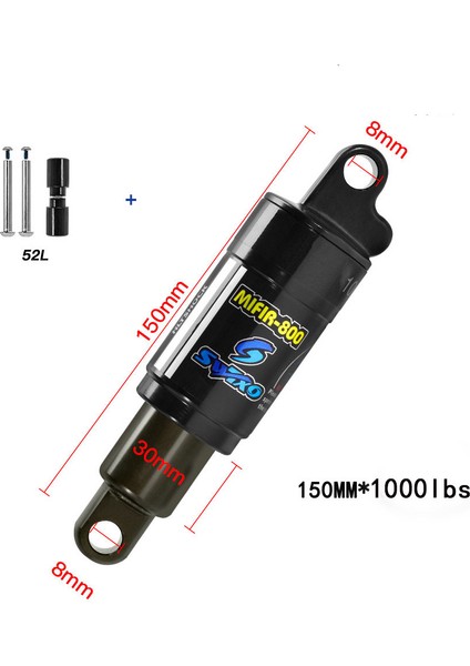 52L 150MM Tarzı Mtb Yol Bisikleti Elektrikli Scooter Ön Arka Şok Emici Re Swtxo 24L 52L 68L Yumuşak Ayarlanabilir Cihaz (Yurt Dışından)