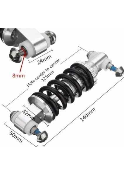 125MM-750LB Tarzı mm Lb Bisiklet Yaylı Şok Emici Süspansiyon Amortisör Bisiklet Bisiklet Mtb Dh Arka Şok Bisiklet Parçaları (Yurt Dışından) fırsatları