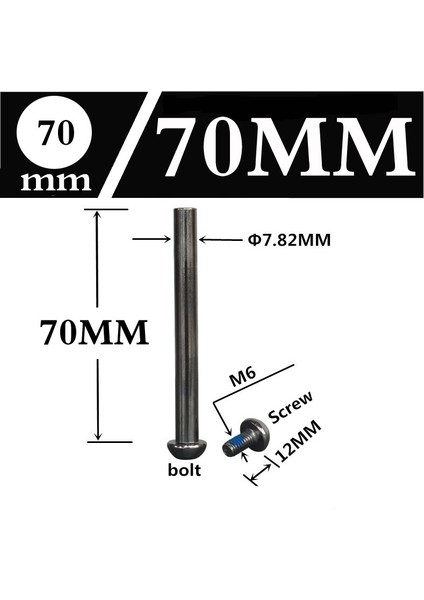 70MM 1 Adet Stil M6&φmm Scooter Kaykay Kayak Bisiklet Amortisör Somun ve Civata Vida Aksesuarları (Yurt Dışından)