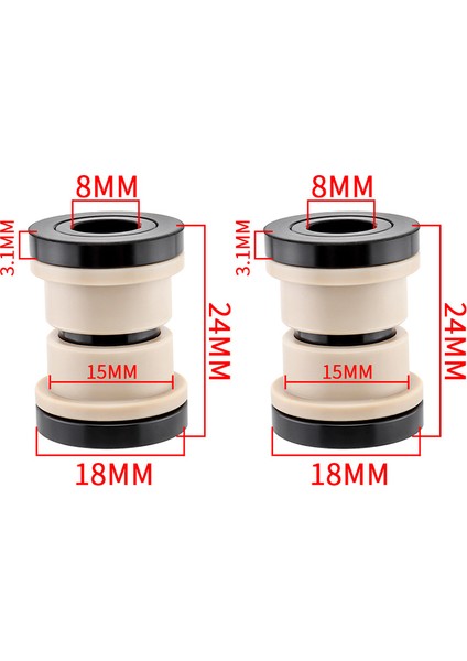 24MM-2 Tarzı Muqzı Mtb Arka Şok Mafsalı Iç Çap 8mm Dağ Bisikleti Şok Emici Montaj Parçaları (Yurt Dışından)