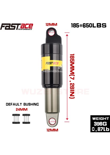 185X650LBS Stili Fastace Dağ Bisikleti Arka Amortisör Lbs Alüminyum Alaşımlı Yağ Yaylı Şok E-Bisiklet Kar Mtb Bisiklet Için (Yurt Dışından)