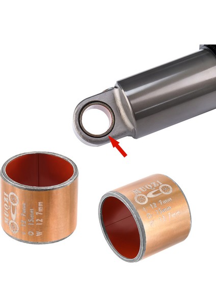 12,7X15 mm Tarzı Teflon Kaplama Bakır Dağ Bisikleti Arka Şok Du Kovanı Kol 12.mtb Dağ Bisikleti Arka Emici Göz Adaptörü (Yurt Dışından)