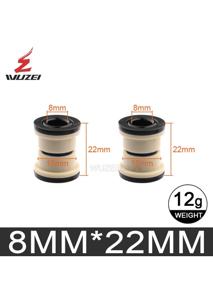 8X22MM 2 Adet Tarzı Mtb Arka Şok Du Bilyalı Halka 8X22MM Alüminyum Alaşımlı Du Halka Fox Rockshox Dağ Bisikleti Şok Parçaları Için (Yurt Dışından)