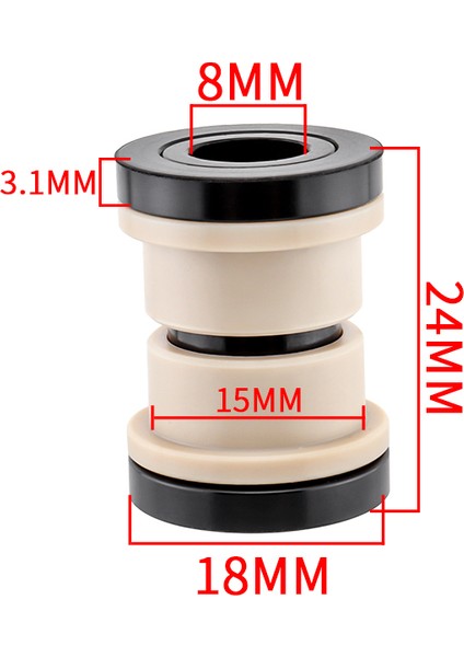 24MM Tarzı Muqzı Mtb Arka Şok Burcu Bisiklet Arka Süspansiyon Şok Emici Du Burcu Id Od (Yurt Dışından)