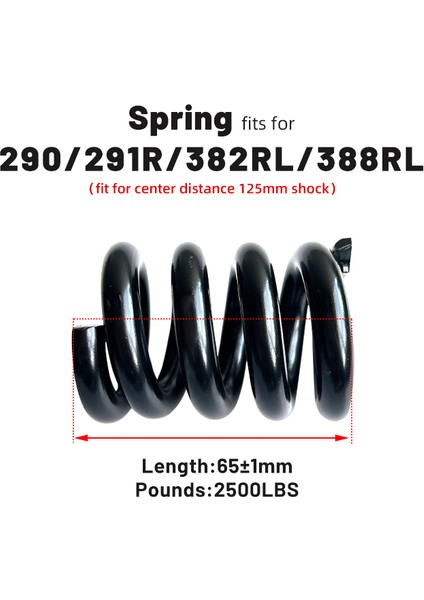 65MM-2500LBS Stili Exa Form Arka Şok Emici 291R Yaylı Kindshock Dağ Bisikleti Elektrikli Scooter (Yurt Dışından)