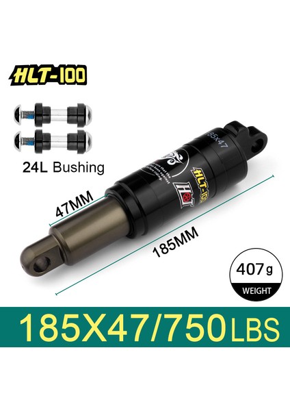 185 mm x 750 Lbs Stili Htl Bisiklet Arka Şok Dağ Bisikleti Yağ Yay Mtb Elektrikli Scooter Bisiklet Emici Süspansiyon Lbs (Yurt Dışından)