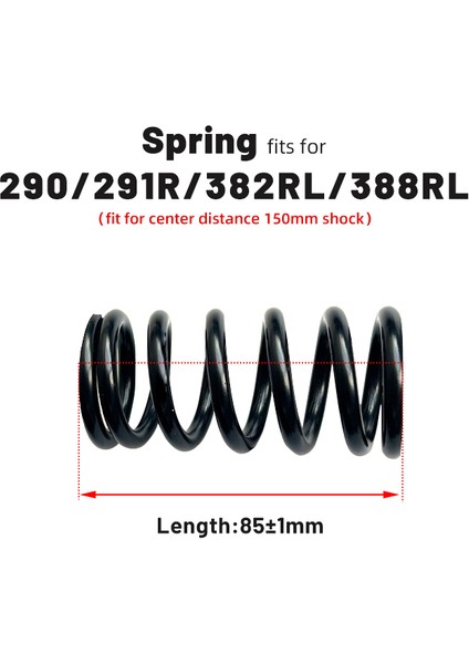85MM-1250LBS Tarzı Taiwan Exa Kulaklıklı Şok Absorbe 291R Yaylı Kindshock Dağ Bisikleti Elektrikli Scooter (Yurt Dışından) fiyatları