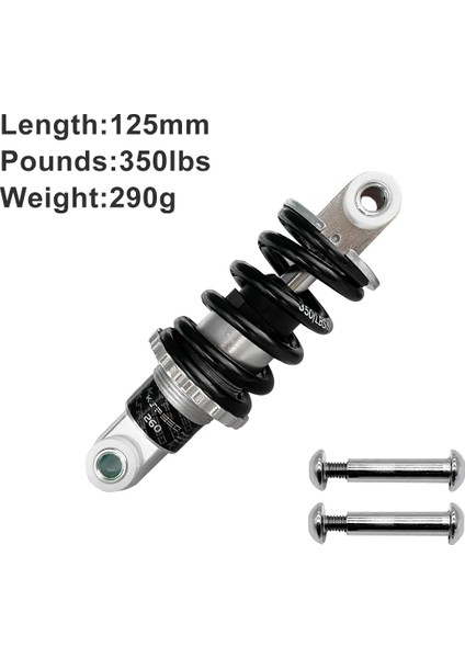 24-24-125MM-350LBS Tarzı Bisiklet Arka Şok Emici Lityum Elektrikli Bisiklet Yükseltilmiş Ultimate Scooter Arka Şokları (Yurt Dışından)