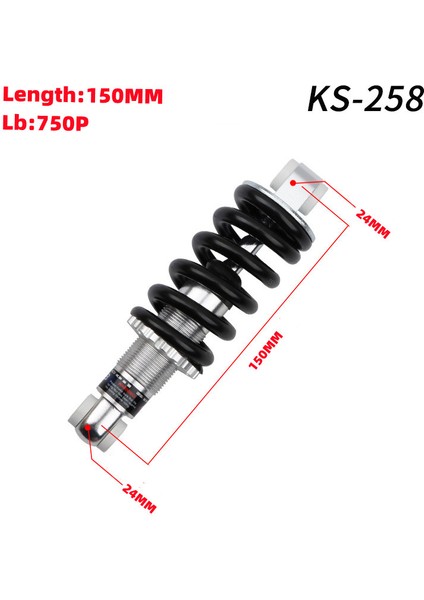 258 165MM 850P Tarzı Ks Mtb Bisiklet Ayarlanabilir Yükseklikli Yaylı Şok Emici mm Uzunluk Elektrikli Bisiklet Parçaları Arka Şok Yaylı Amortisörler (Yurt Dışından) indirimleri