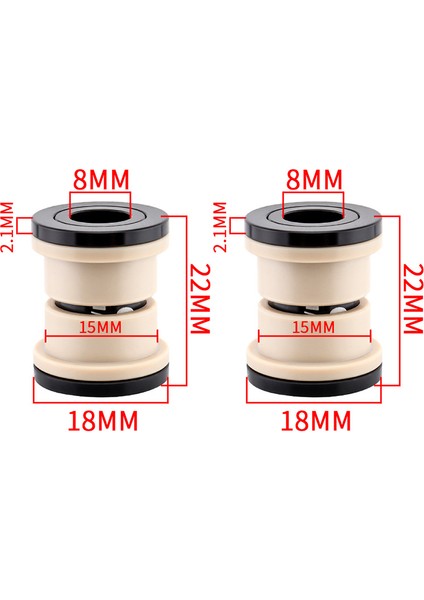 22MM-2 Tarzı Muqzı Mtb Arka Şok Mafsalı Iç Çap 8mm Dağ Bisikleti Şok Emici Montaj Parçaları (Yurt Dışından)