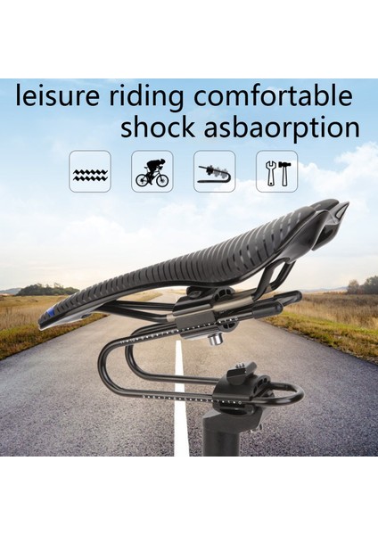 Siyah Stil Mtb Yol Bisikleti Koltuk Süspansiyonu Dağ Bisikleti Şokları Alaşım Yay Çelik Şok Emici Koltuk Yay Rahat Bisiklet Parçaları (Yurt Dışından) indirimleri