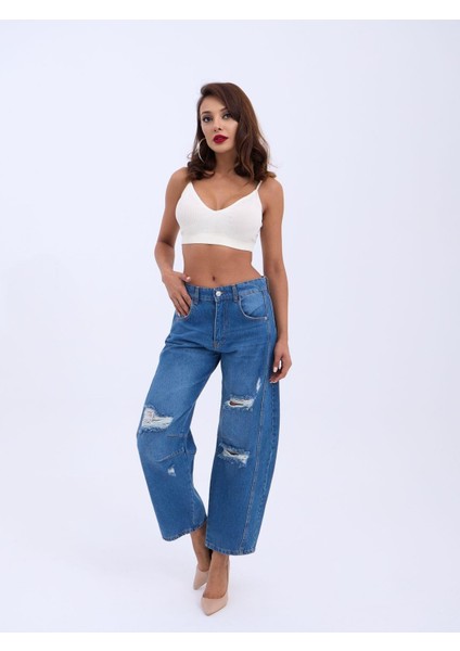 7086 Kot Pantolon-Mavi