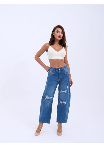 7086 Kot Pantolon-Mavi