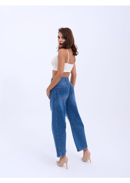 7086 Kot Pantolon-Mavi