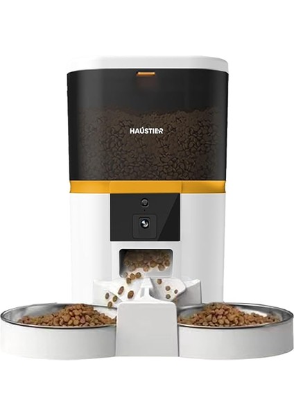 QQ005-DUAL Kameralı Akıllı Kedi Köpek Otomatik Mama Kabı, App Uzaktan Kontrol, Sesle Çağırma, 480P Kamera, 6lt Ha... fiyatları