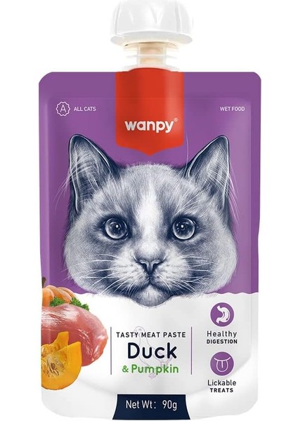 Wanpy 4 Çeşit Kedi Et Ezmesi (90GR x 12 Adet)