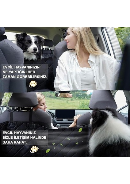 Evcil Hayvan Için Araba Koltuk Kılıfı, Oto Köpek Koltuk Örtüsü, Su Geçirmez Hamak 600D Ağır Hizmet Tipi Çizilmeye Da...