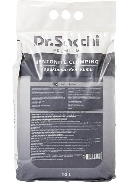 Dr.sacchi Aktif Karbonlu Bentonit Kedi Kumu 10 Lt fiyatları