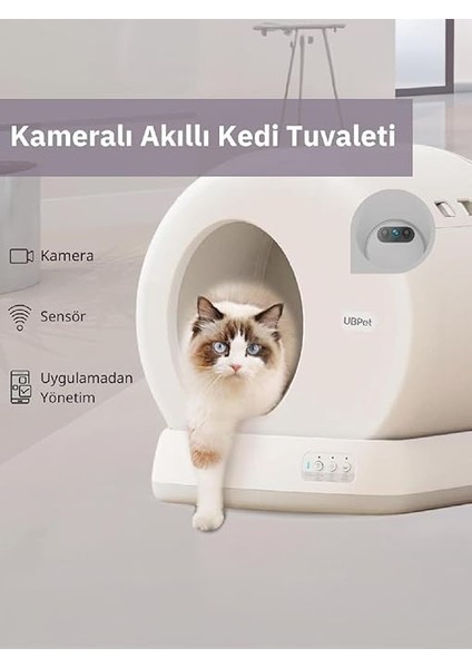 Ubpet Ubtech Ucat C10 Pro+ Kameralı Akıllı Otomatik Kedi Tuvaleti