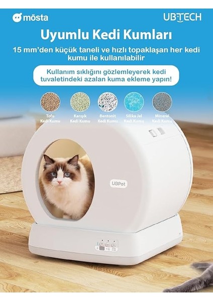 Ubpet Ubtech Ucat C10 Pro+ Kameralı Akıllı Otomatik Kedi Tuvaleti